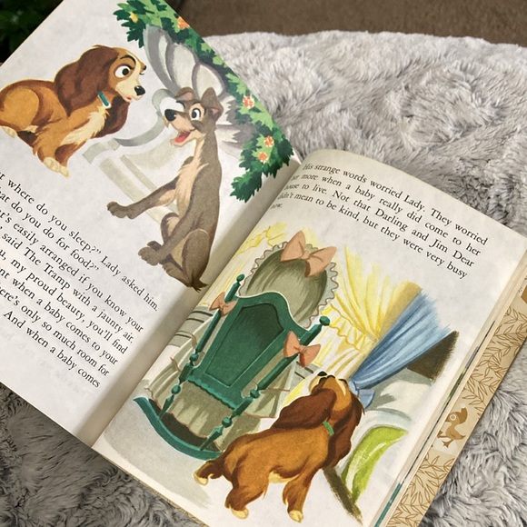 Vintage Disney Lady and the tramp Little Golden books copyright 1954 - Picture 5 of 9